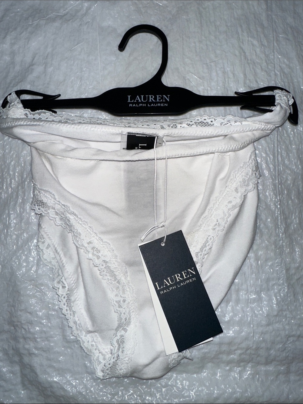 LAUREN RALPH LAUREN HIPSTER SILK WHITE S NEW, last one!